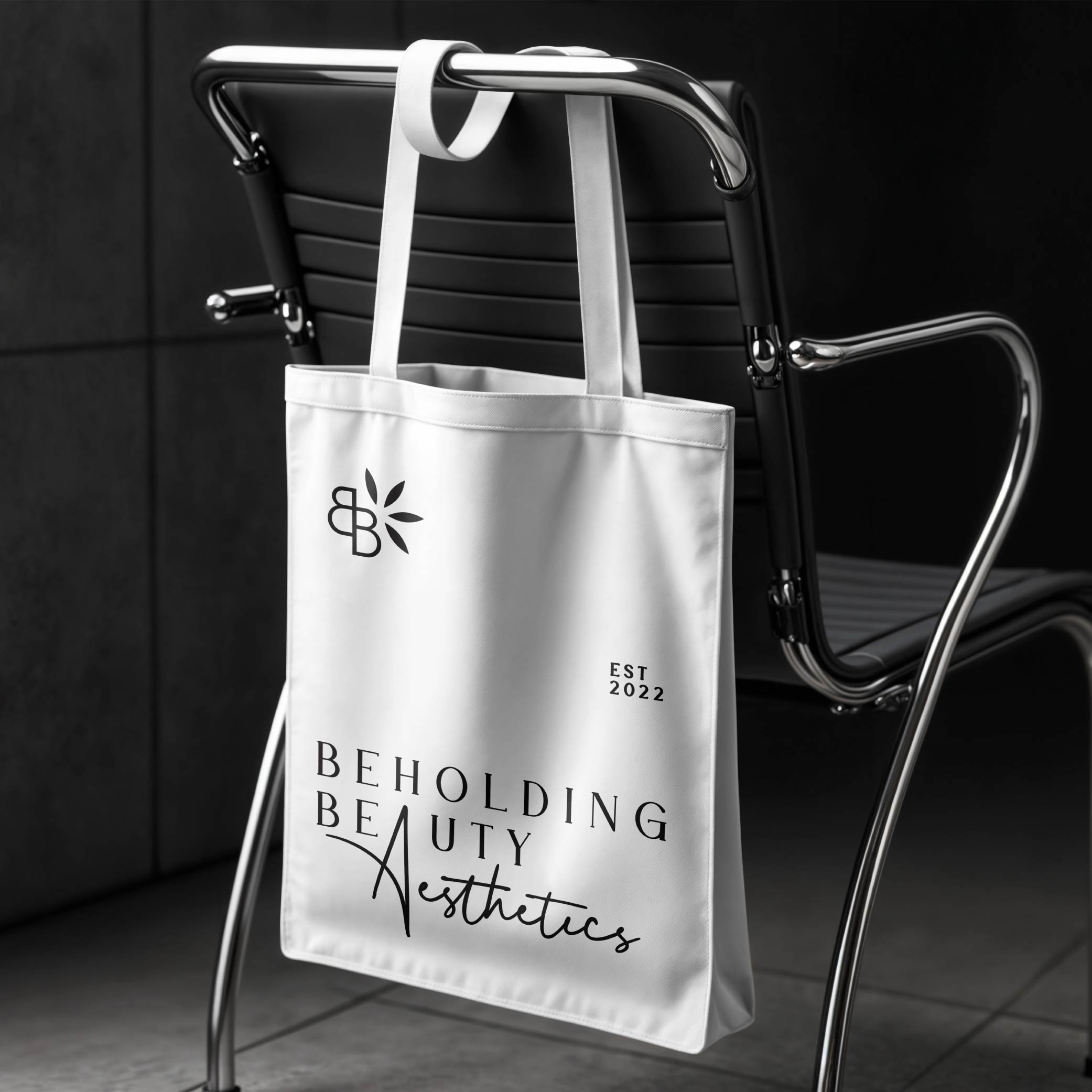 Beholding Beauty Aesthetics bag mockup by Jeanine Kelley Design