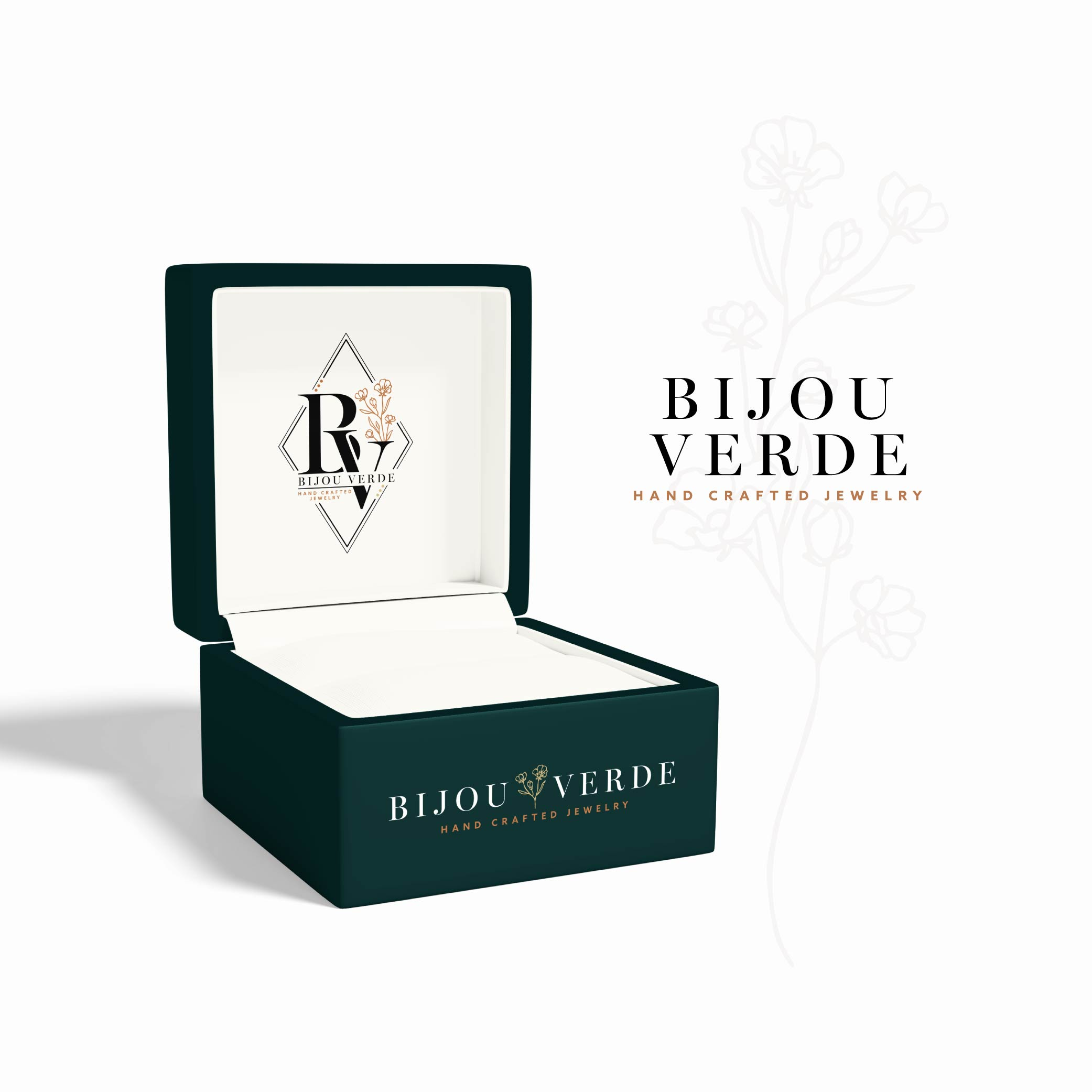 Bijou Verde Jewelry box mockup by Jeanine Kelley Design