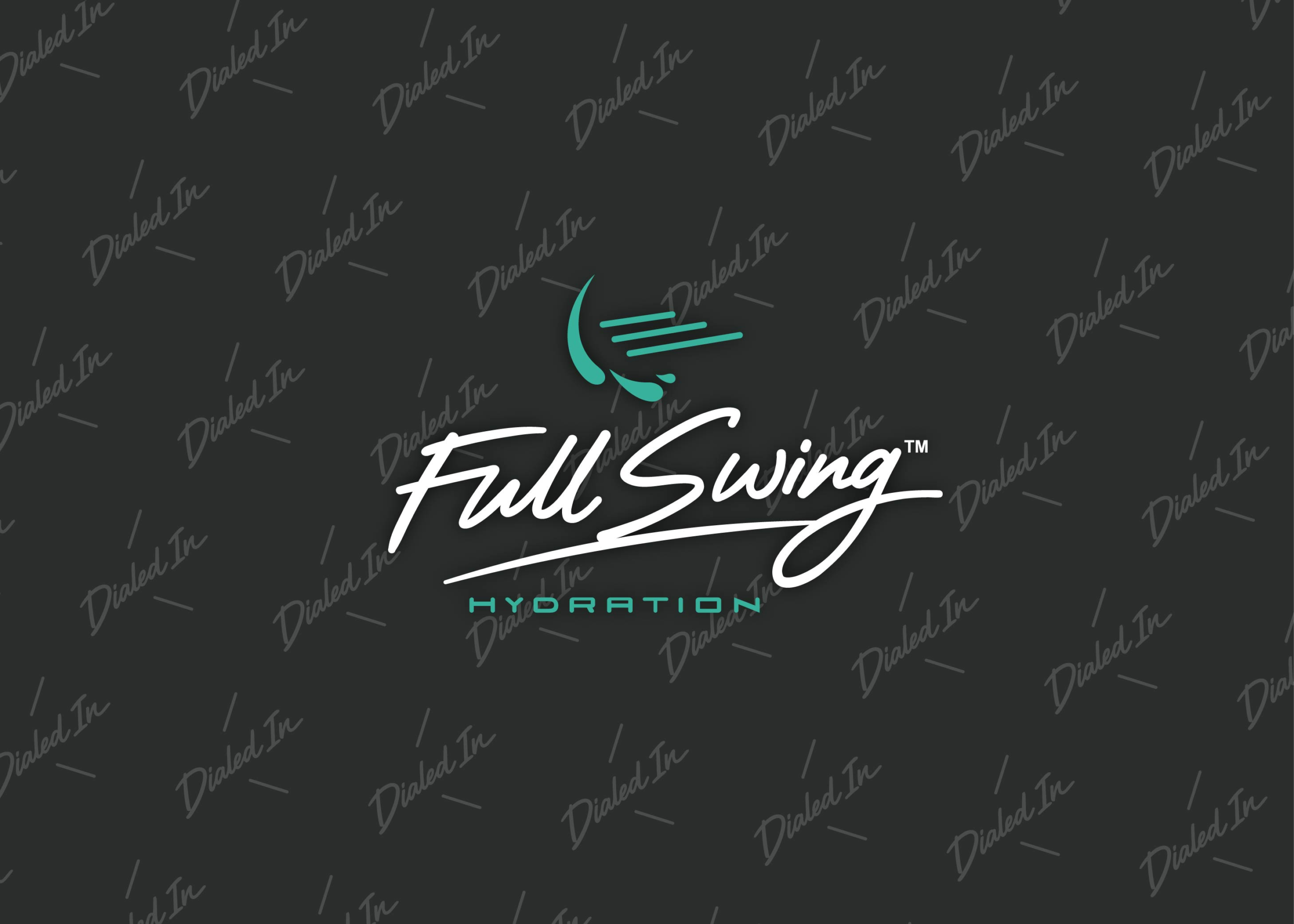 Full Swing Hydration logo with pattern by Jeanine Kelley Design
