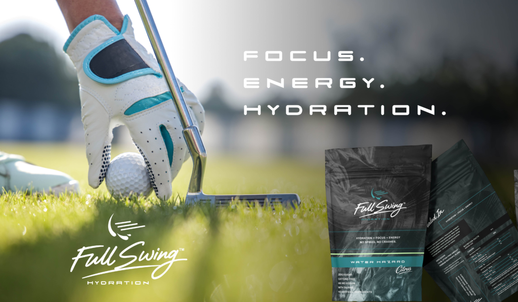 Full Swing Hydration golf ad by Jeanine Kelley Design