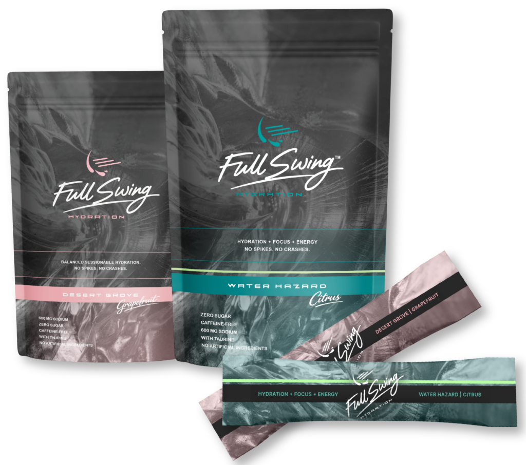 Full Swing Hydration packaging by Jeanine Kelley Design