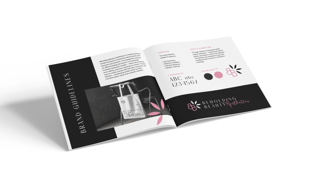 Beholding Beauty Aesthetics brand guidelines by Jeanine Kelley Design