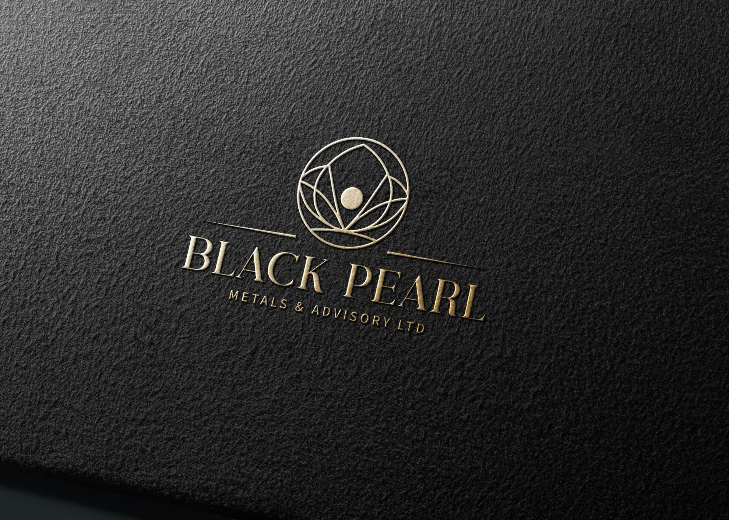 Black Pearl Metals branding mockup by Jeanine Kelley Design