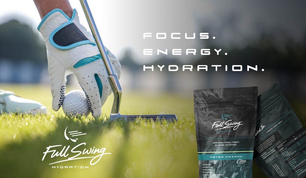 Full Swing Hydration golf ad by Jeanine Kelley Design
