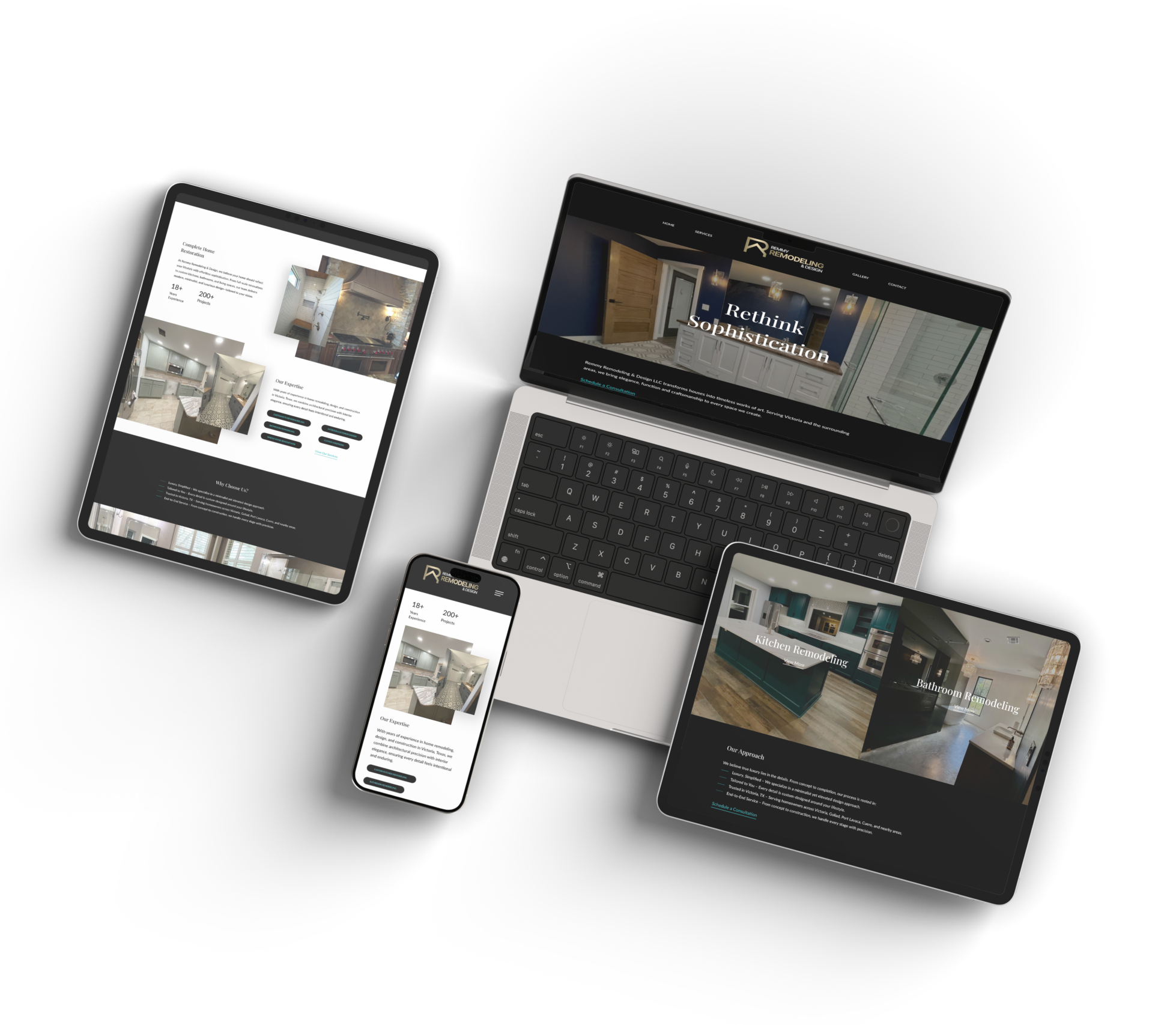 Remmy Remodeling & Design website by Jeanine Kelley Design