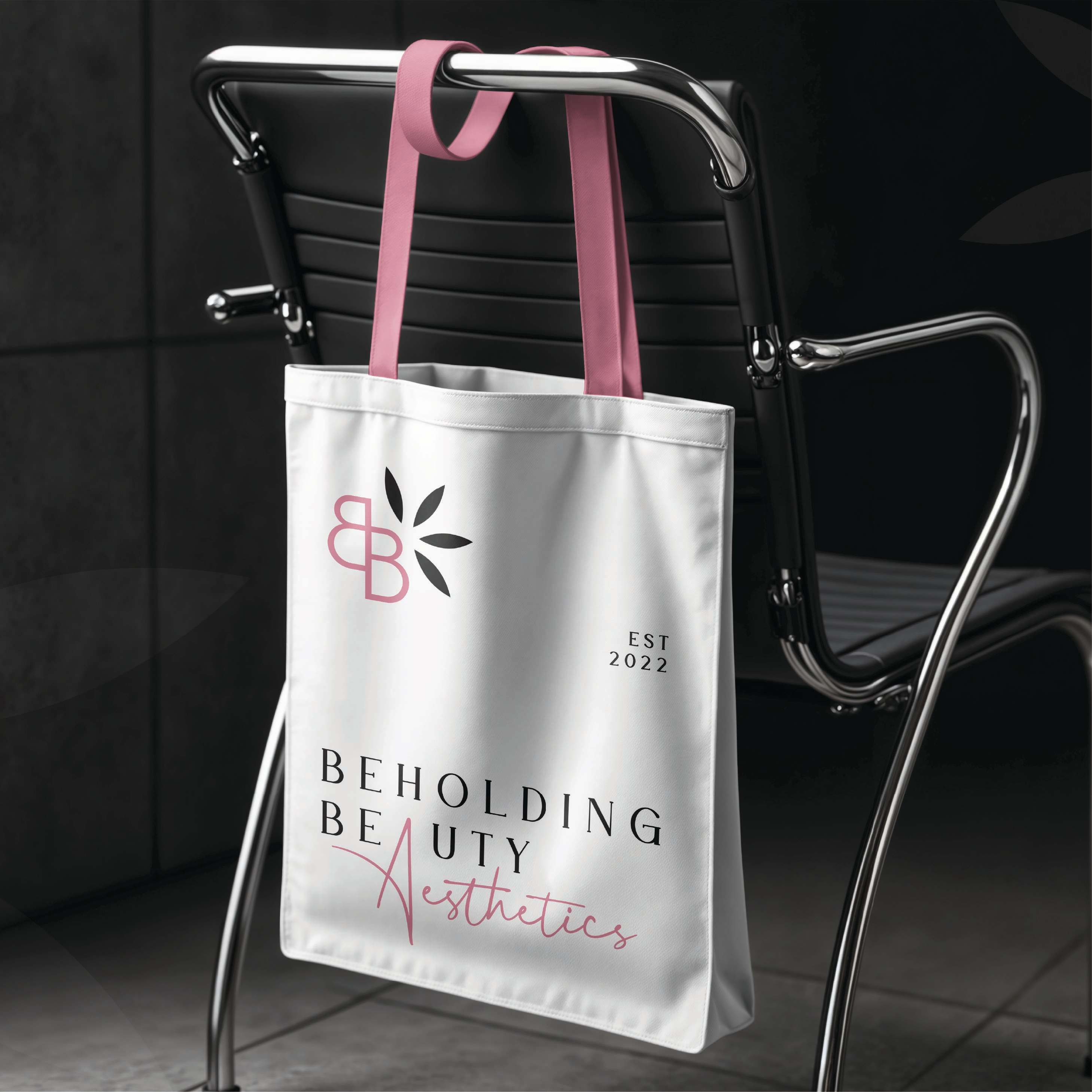 Beholding Beauty Aesthetics packaging mockup by Jeanine Kelley Design