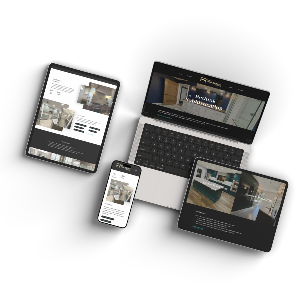 Remmy Remodeling & Design UX mockup by Jeanine Kelley Design