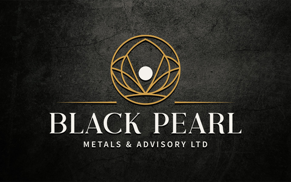Black Pearl Metals Logo on Office Wall