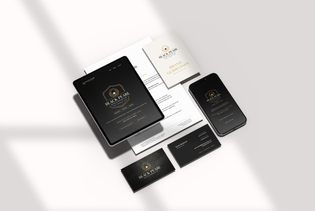 Black Pearl Metals corporate branding by Jeanine Kelley