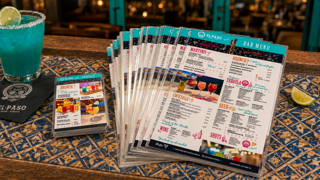 El Paso Tacos & Tequila bar menus by Jeanine Kelley