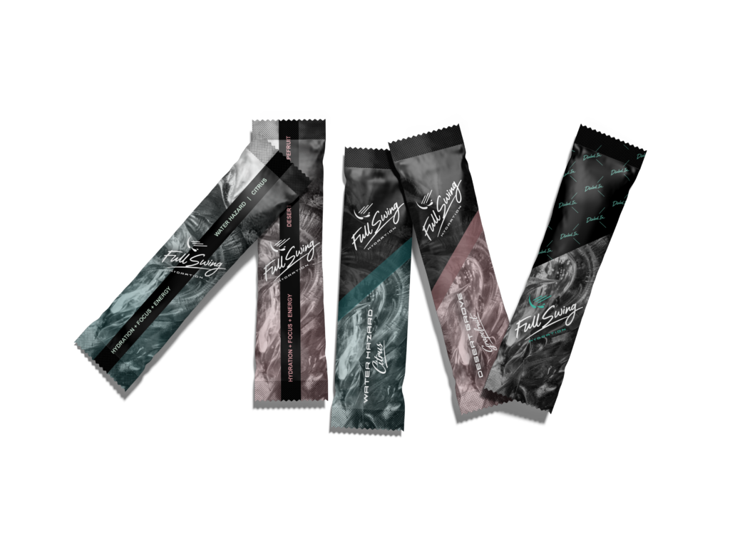 Full Swing Hydration stick packaging design by Jeanine Kelley