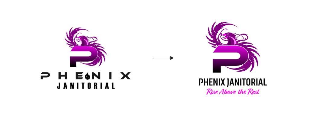 Phenix Janitorial brand evolution by Jeanine Kelley